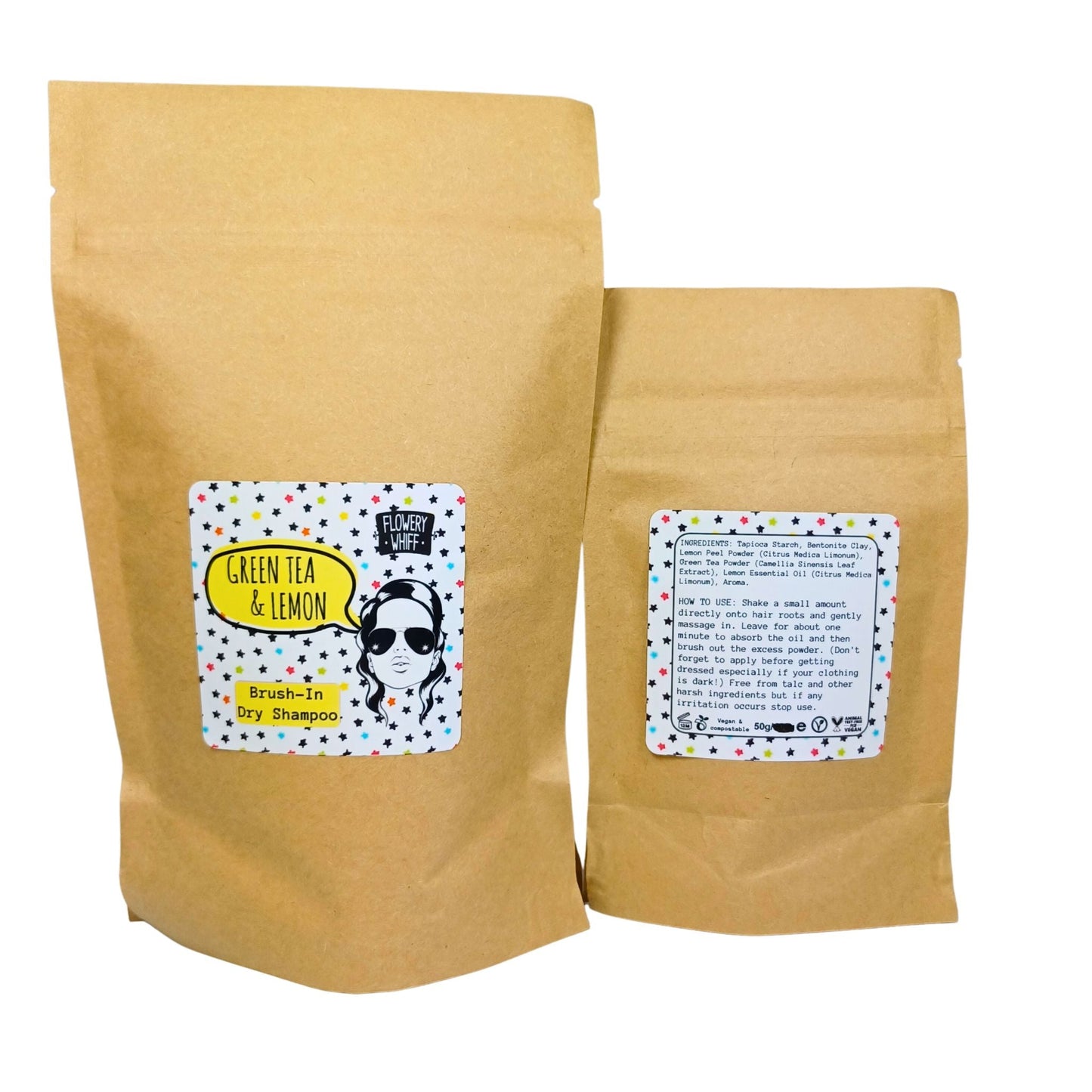 Green Tea & Lemon - Brush-In Dry Shampoo Refill Pouches
