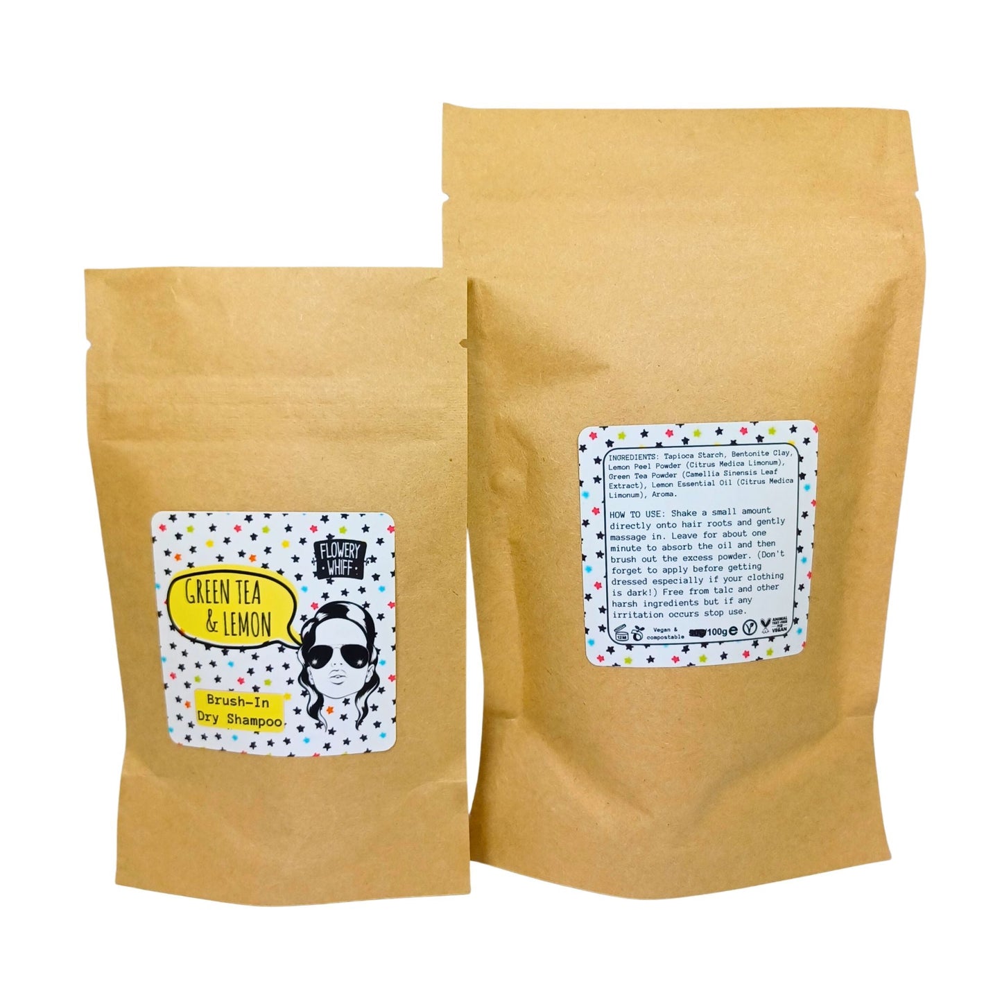 Green Tea & Lemon - Brush-In Dry Shampoo Refill Pouches