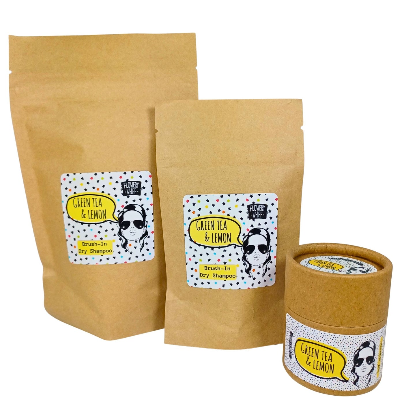 Green Tea & Lemon - Brush-In Dry Shampoo Refill Pouches